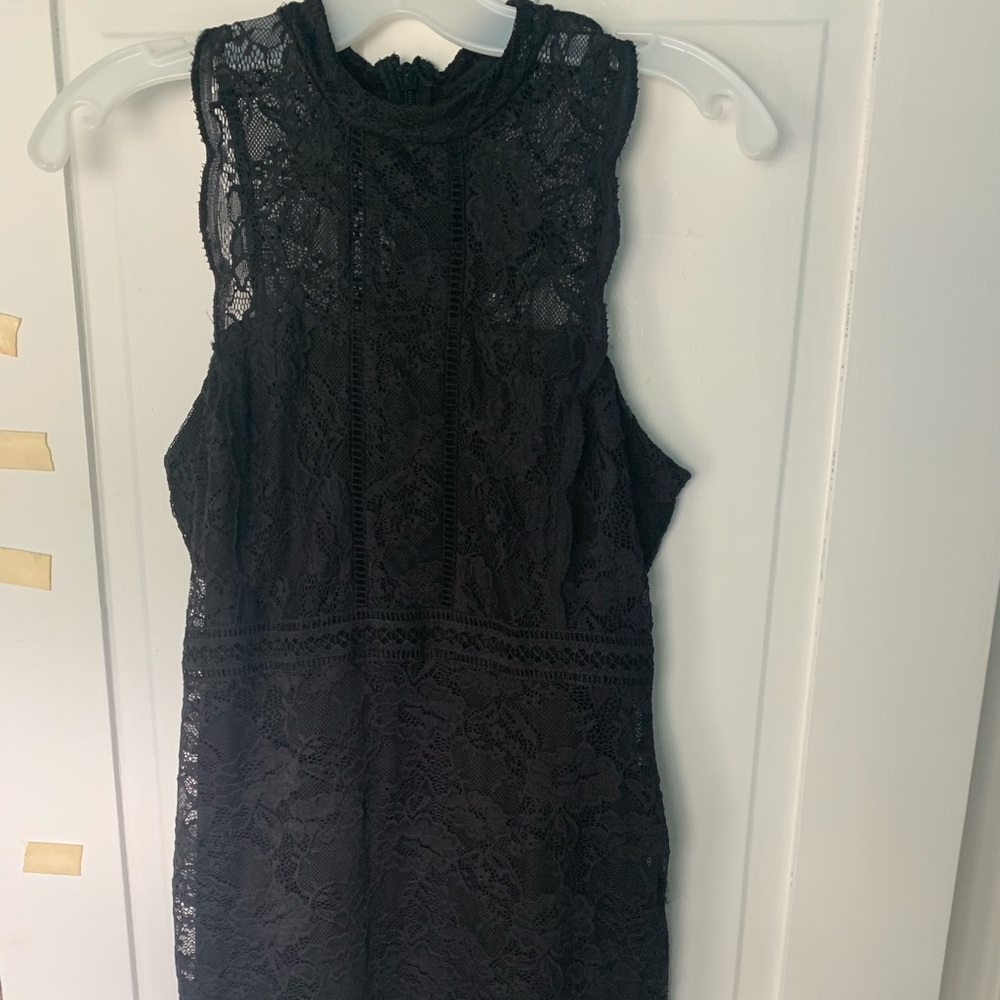 Black Lace Mini Dress.